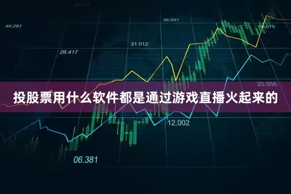 投股票用什么软件都是通过游戏直播火起来的